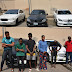 Photos: Male and female suspected internet fraudsters apprehended in Abuja, Benz and other luxury items recovered