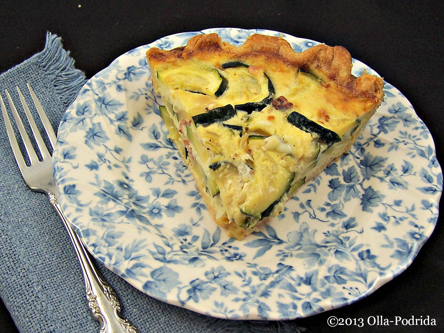 OllaPodrida Zucchini, Bacon, and Gruyère Quiche