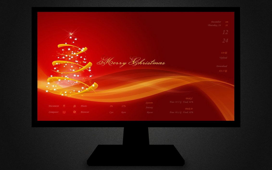 Merry Christmas | Rainmeter Skins