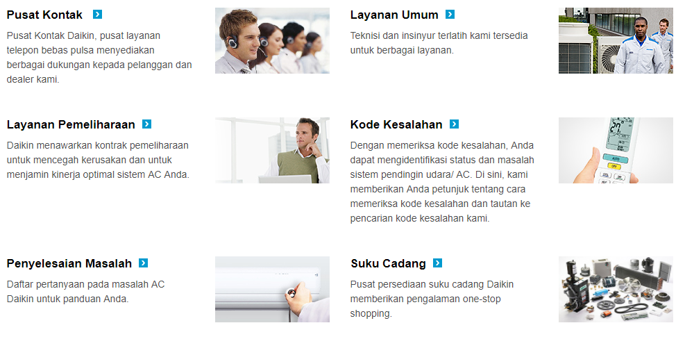 Banyaknya Layanan Purna Jual Daikin