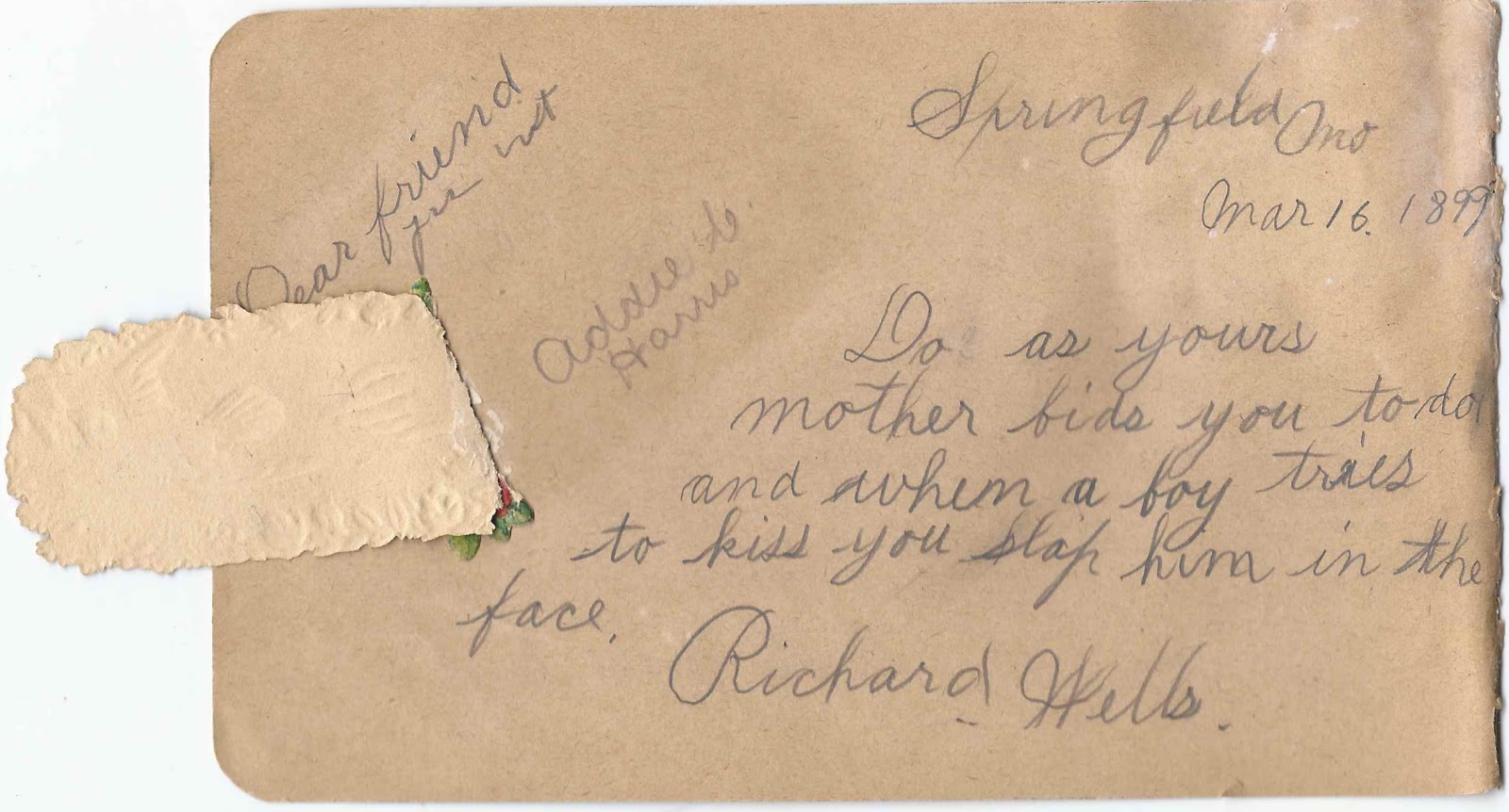 Heirlooms Reunited: 1890s/1900s Autograph Album of Addie C. Harris of ...