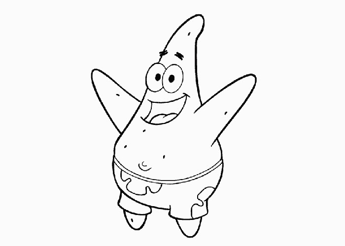 Classic Patrick Coloring Page