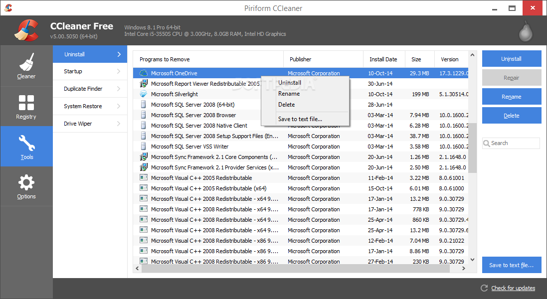 Descargar ccleaner windows 8 1 64 bits