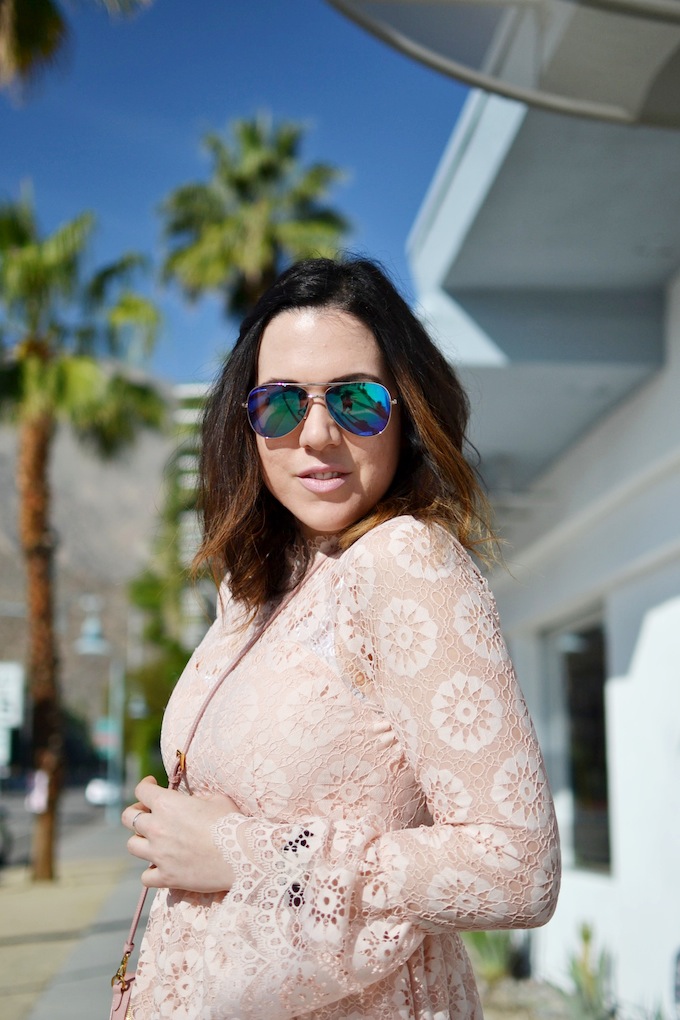 Vancouver fashion blogger Palm Springs Forever 21 lace crochet dress