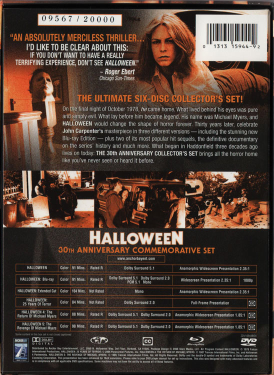 The Horrors of Halloween HALLOWEEN Franchise (19782022) Boxset Ads