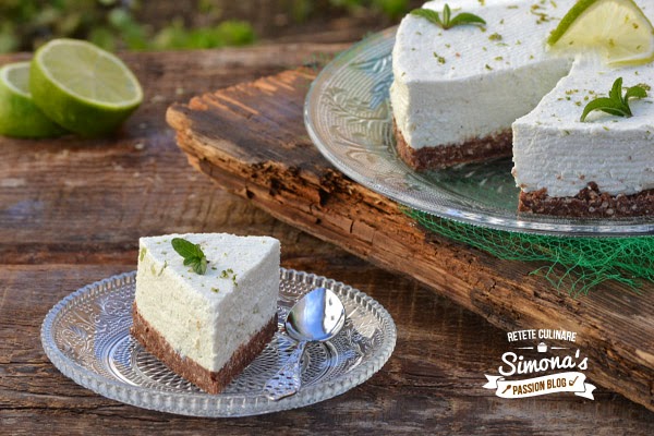 Cheesecake raw cu avocado, menta si lime