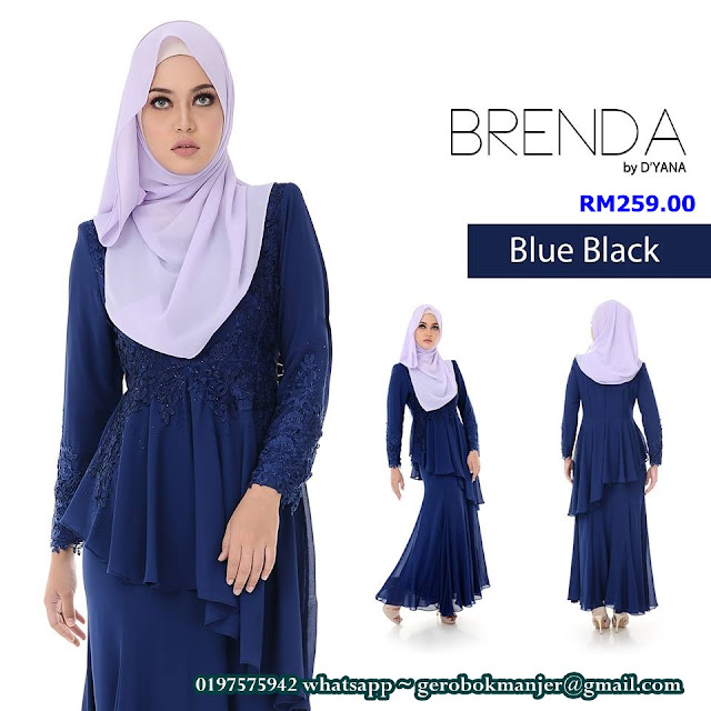 DRESS PEPLUM CHIFFON BRENDA BY DYANA