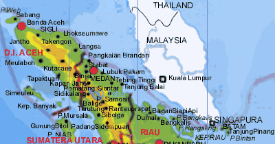 Provinsi paling utara di pulau sumatera