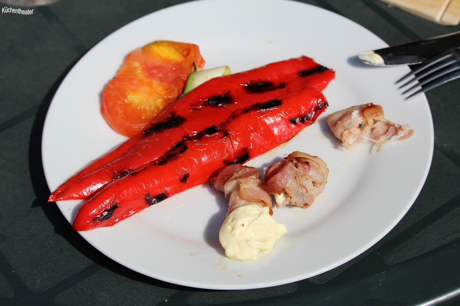Küchentheater: Garnelen im Speckmantel und Lamm-Paprika-Spieße mit ...
