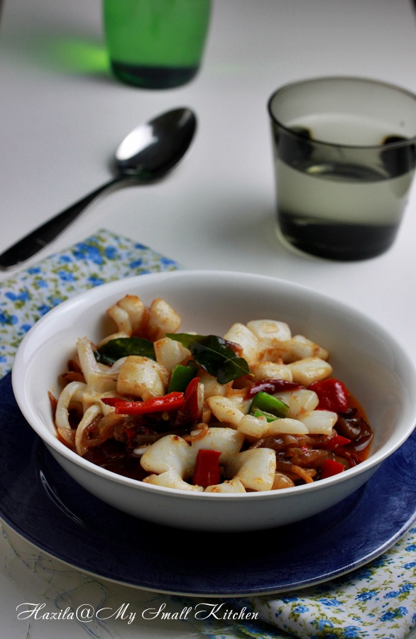 My Small Kitchen: Sotong Goreng Cili Kering