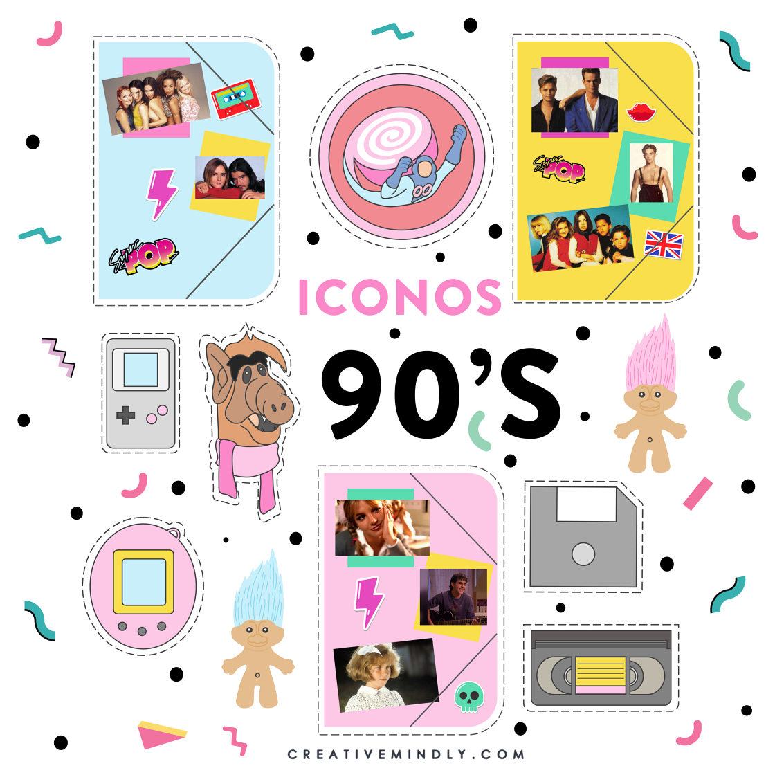 Creative Mindly: Iconos de los 90 para tu ordenador