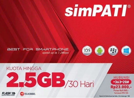 Cara Daftar Paket Internet Simpati 60 Ribu Jagoan 3g