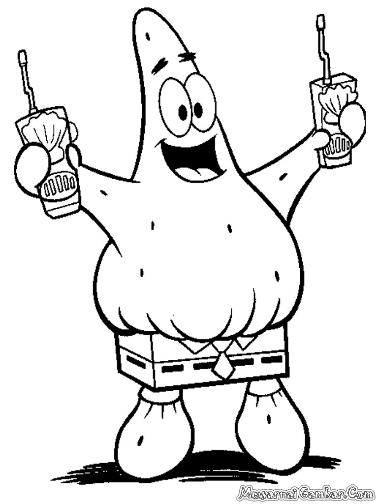 Mewarnai Gambar Spongebob Dan Patrick Cara Menggambar Dan Mewarnai