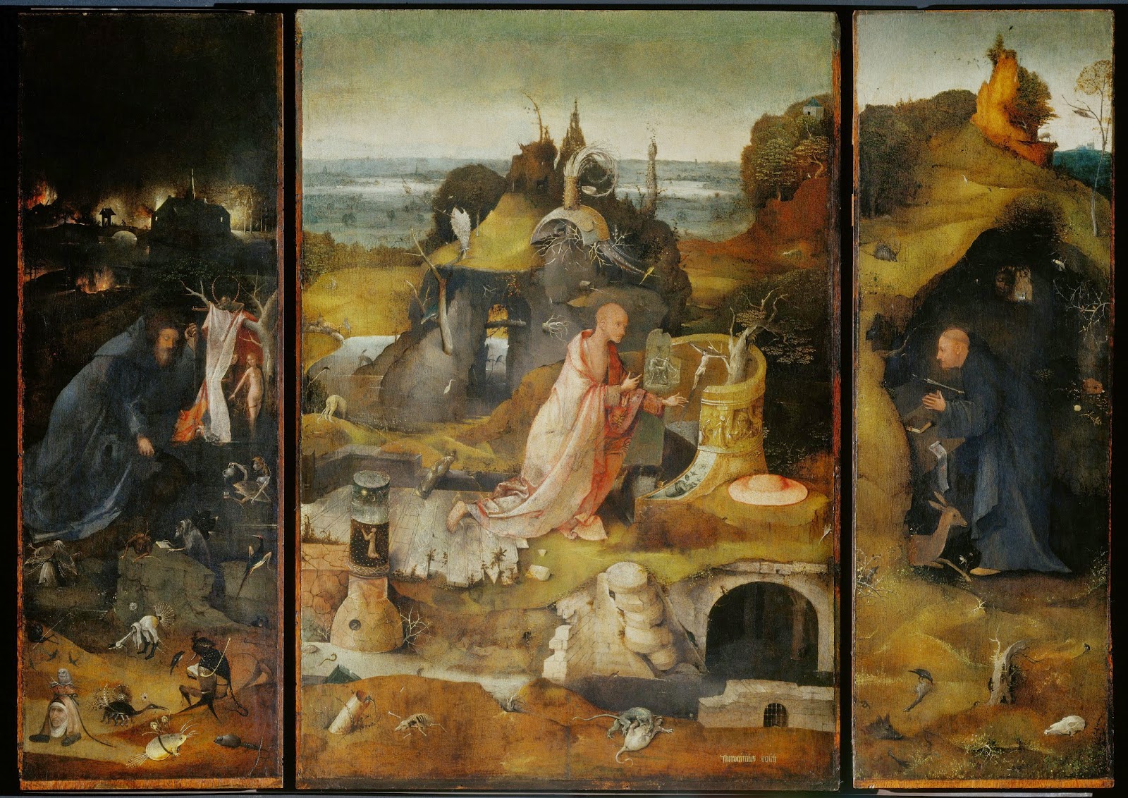 Иероним Босх - Триптих Св.отшельники (1490-1500)