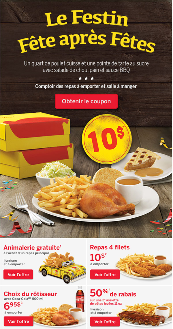 Coupons rabais restaurant StHubert