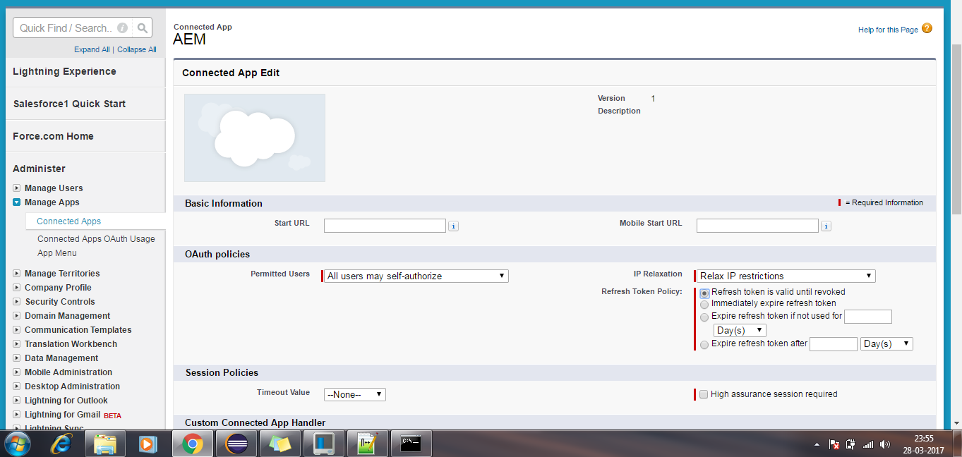 Salesforce Can't refresh access token. Response AEM Tutorials for