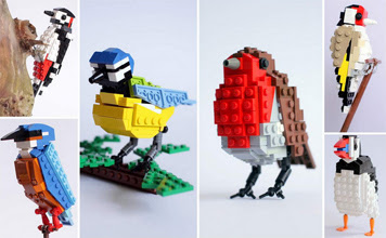 Pájaros de Lego de Tom Poulson por Recicla Inventa