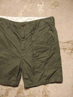 Engineered Garments "Fatigue Short in Olive Cotton Ripstop"
