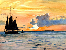 sunset watercolor ocean key watercolors daily marketplace west painting paintings painters google deliberately slowed water sunsets