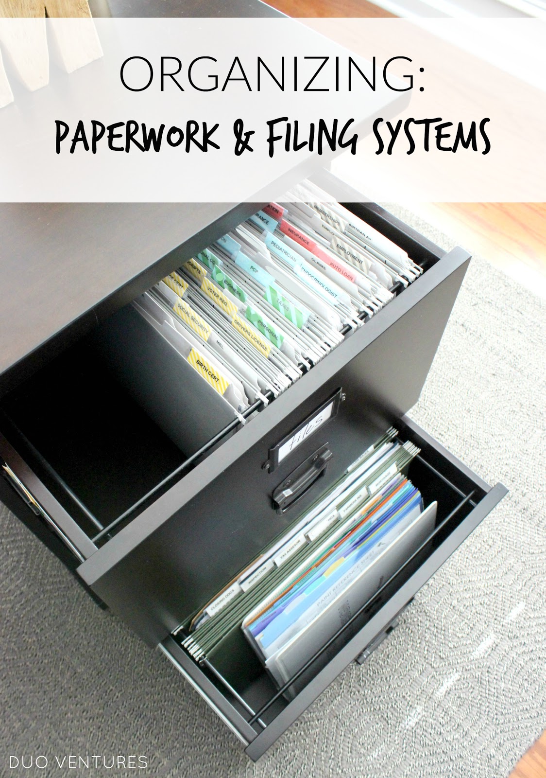Duo Ventures Organizing Paperwork & Filing Systems