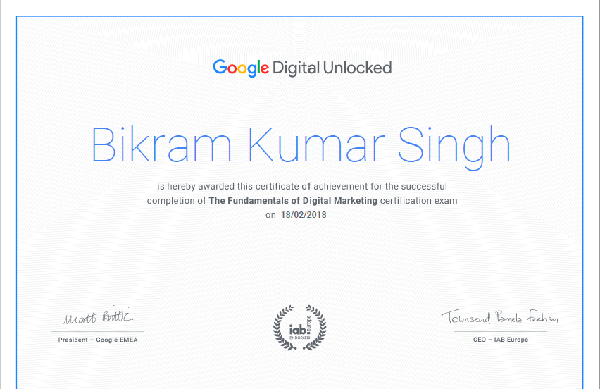 bikram kr singh google certificate bgs raw bikrams vlog google cerficate google unlock digital course