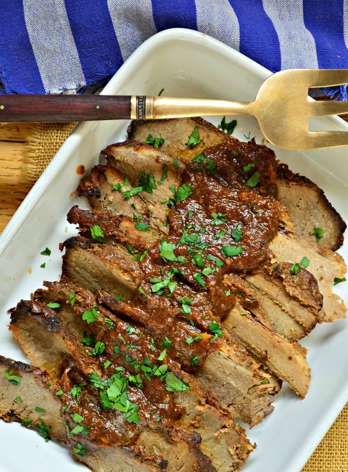Jewish Brisket with Onion Gravy or My Mother's Brisket (but not really