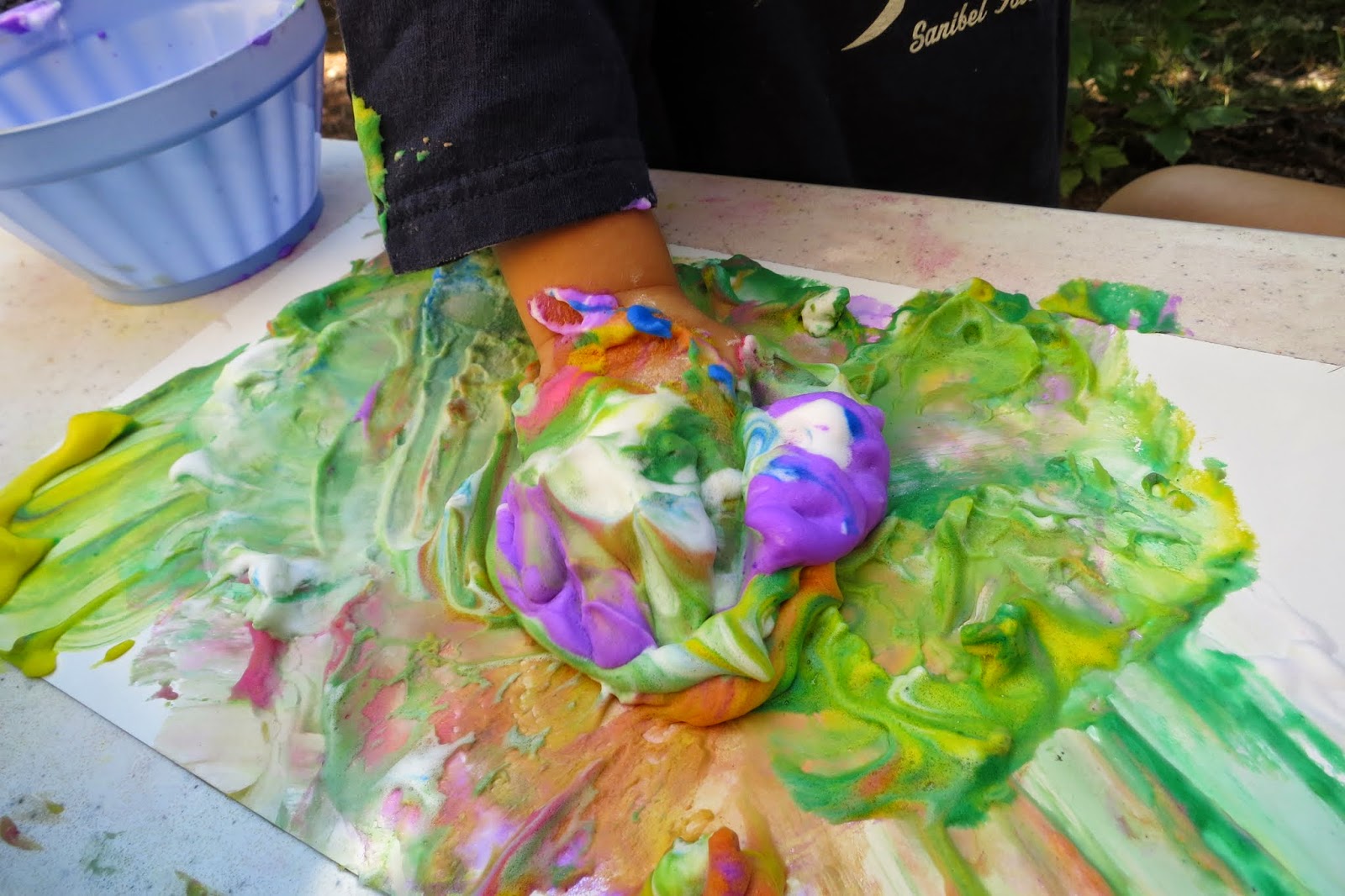 Toddler Art Class Foam Paint library makers