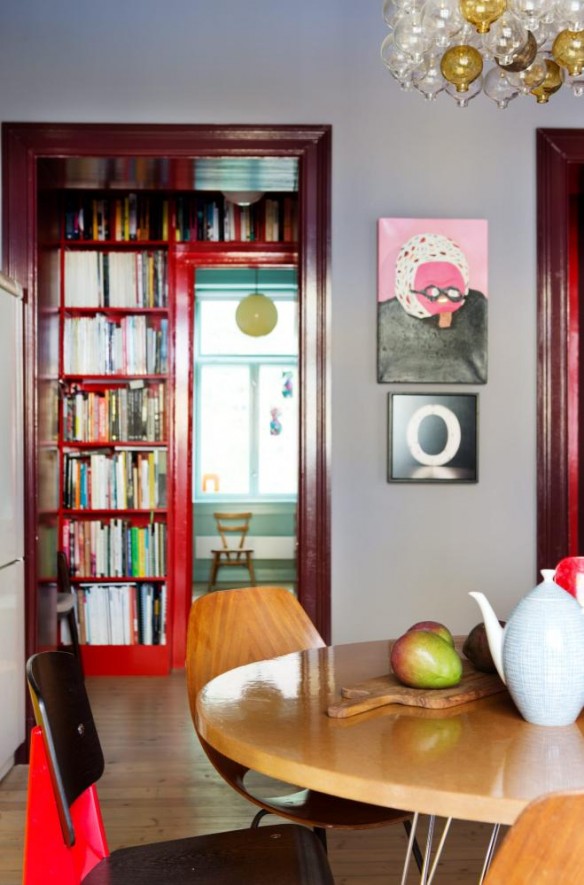 Die-Wohngalerie: Rosarote bis weinrote Träume im Altbau