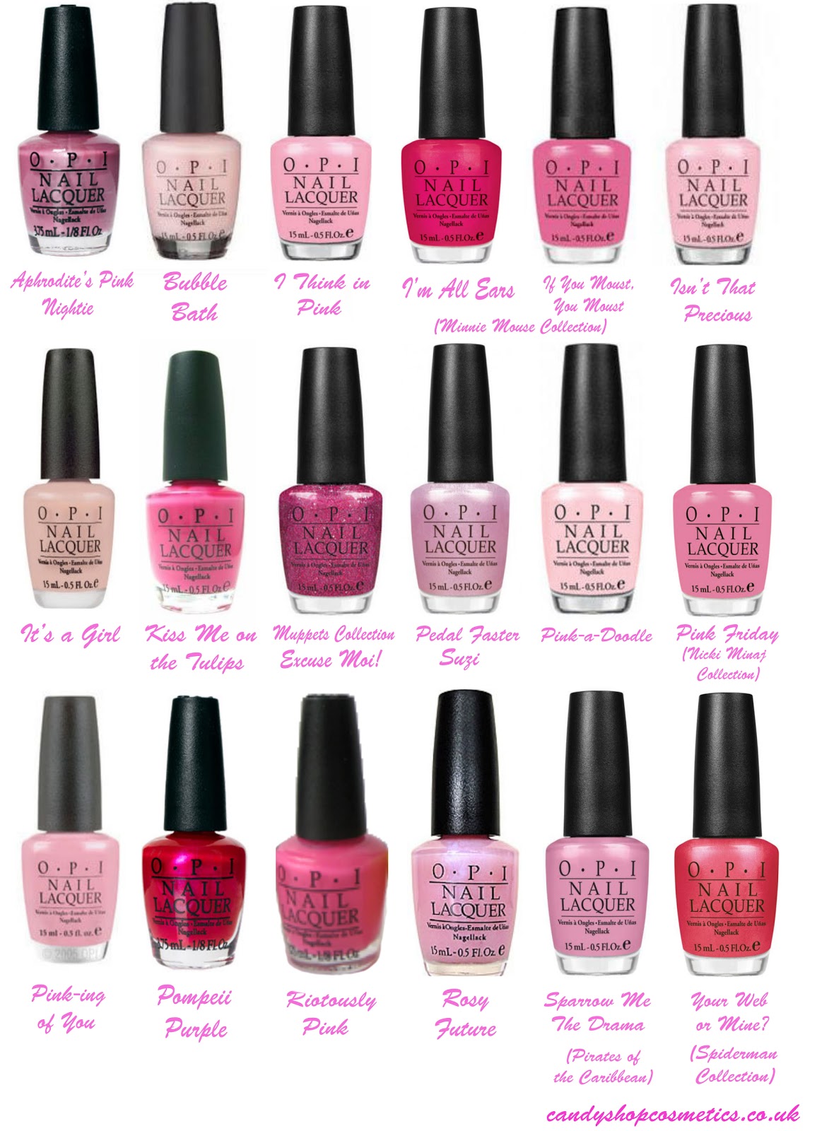 Opi pinks Pink nail polish colors, Opi nail polish colors, Opi pink