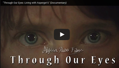 screen cap of blue eyes from Alyssa Huber's documentary, Through our Eyes: Living with Asperger's on OneQuarterMama.ca
