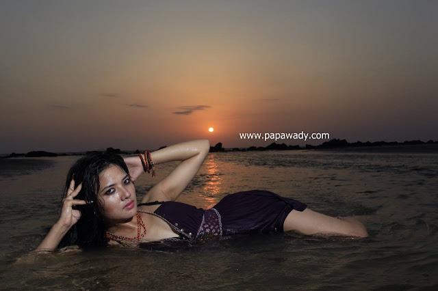 Marina - The Beach and The Sun with Attrative Model Marina