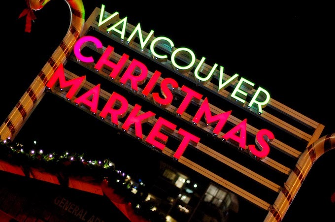 Vancouver Christmas Market sign