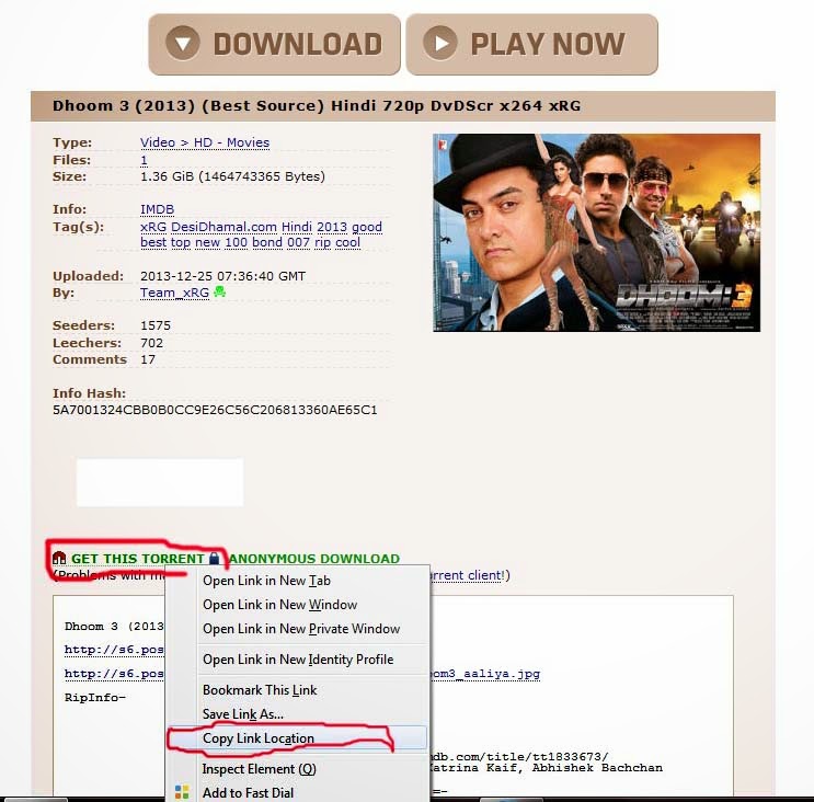 the pirate bay,dhoom3,torrent dhoom 3