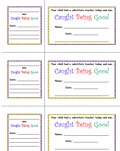 Classroom Freebies Too: You Got Caught! Being Good, That Is