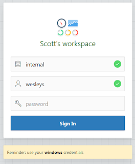 workspace login customising apex customised