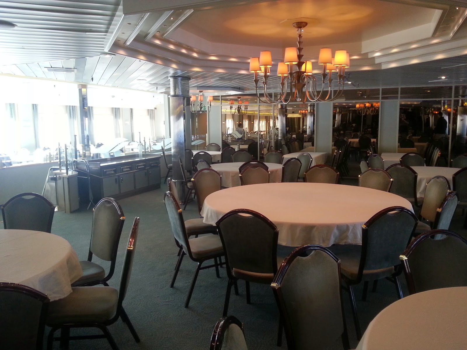 On Board Voyages of Discovery's Cruise Ship MV Voyager - Discovery Restaurant On Board Voyages of Discovery's Cruise Ship MV Voyager - Discovery Restaurant