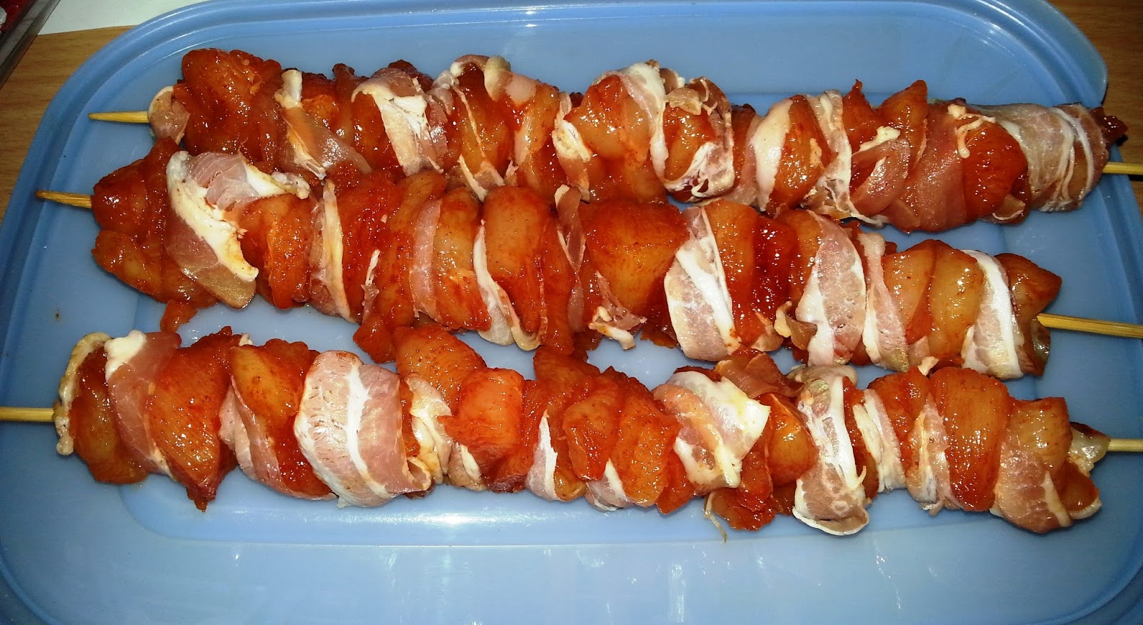 Sanna´s Hexenküche: Hähnchen Kebabs mit Bacon-Marinade