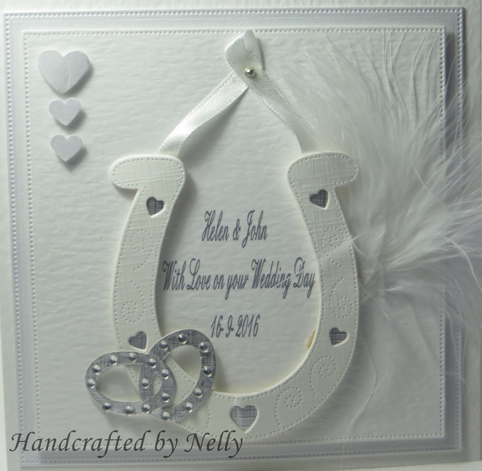 Nellys Crafty Card Attack Lucky Horseshoe Wedding Cards Handmade chat