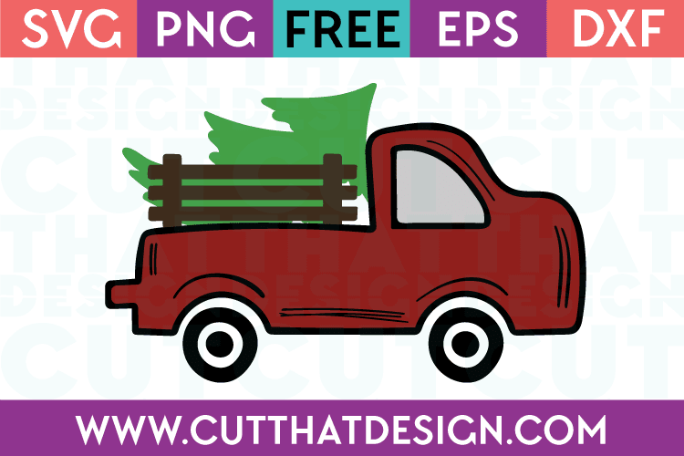 Download Where To Find Free Christmas Themed Little Red Truck Svgs PSD Mockup Templates