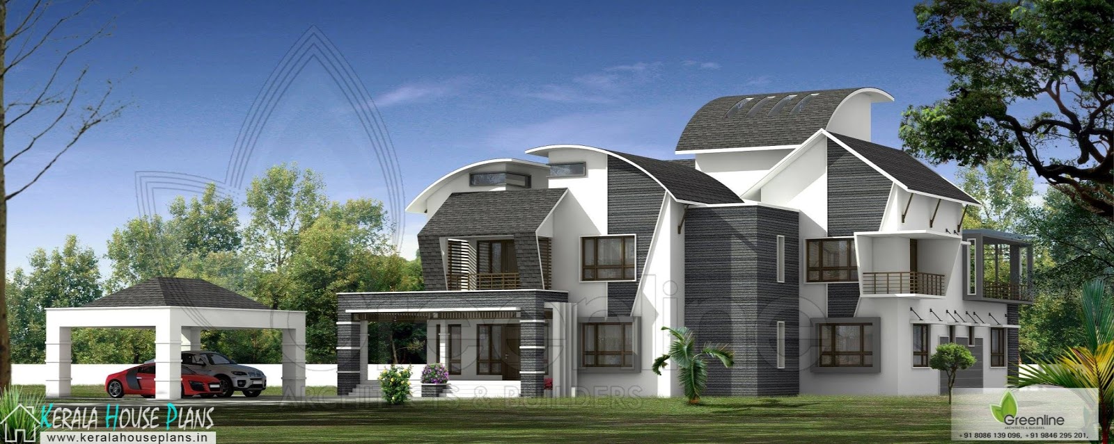 Kerala home Design with Home Theater
