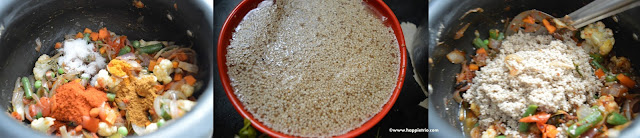 Step 3 -Kodo Millet Vegetable Biryani Recipe Step 3 -Kodo Millet Vegetable Biryani Recipe