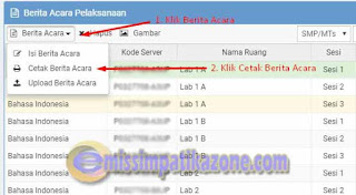 Cara Cetak dan Upload Berita Acara UNBK