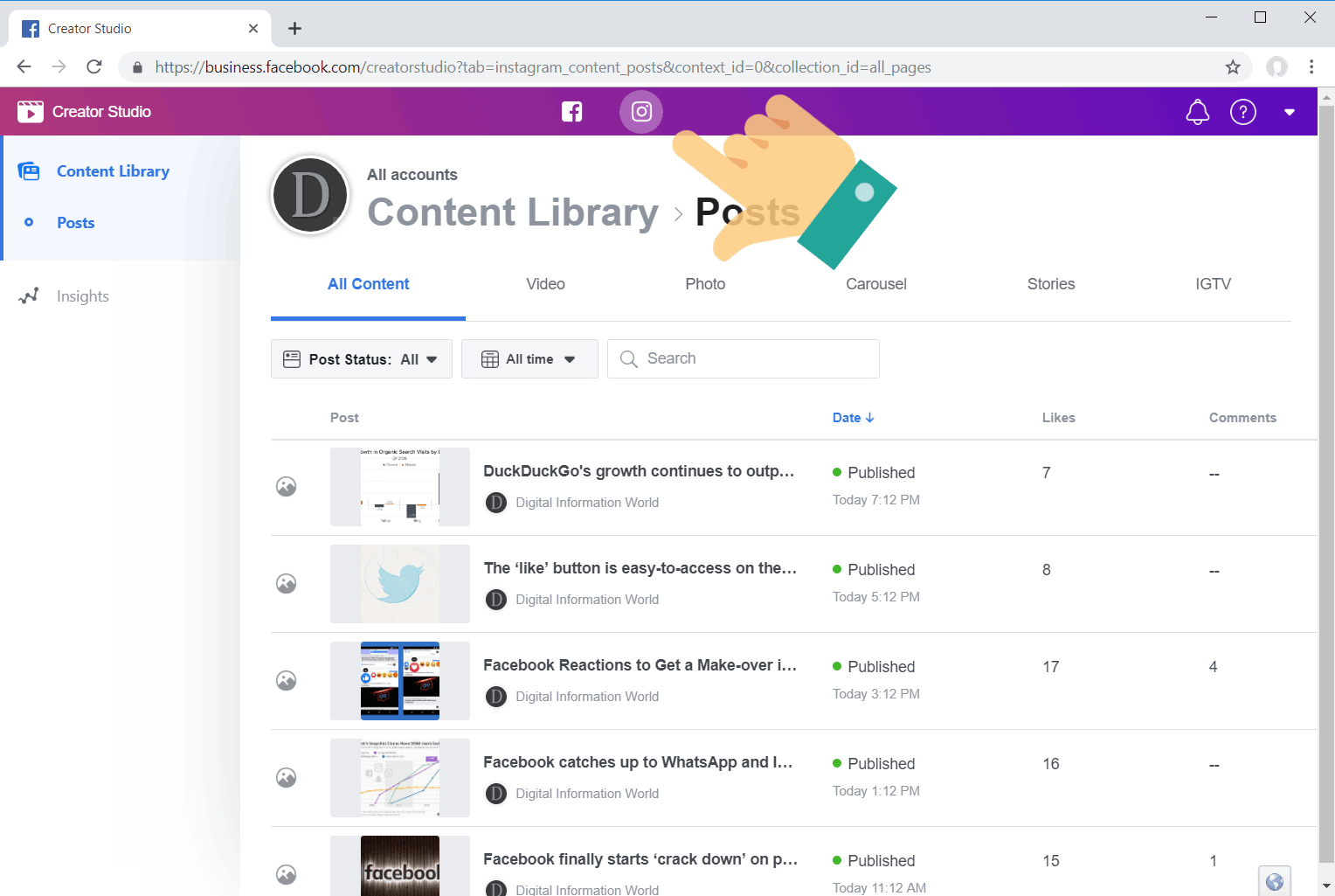 A new Creator Studio Panel for Instagram is being Developed by Facebook