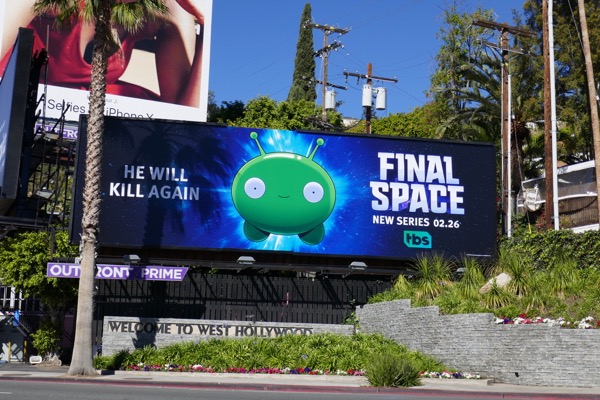 Final Space season 1 billboard Sunset Strip Final Space season 1 billboard