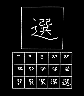 kanji memilih