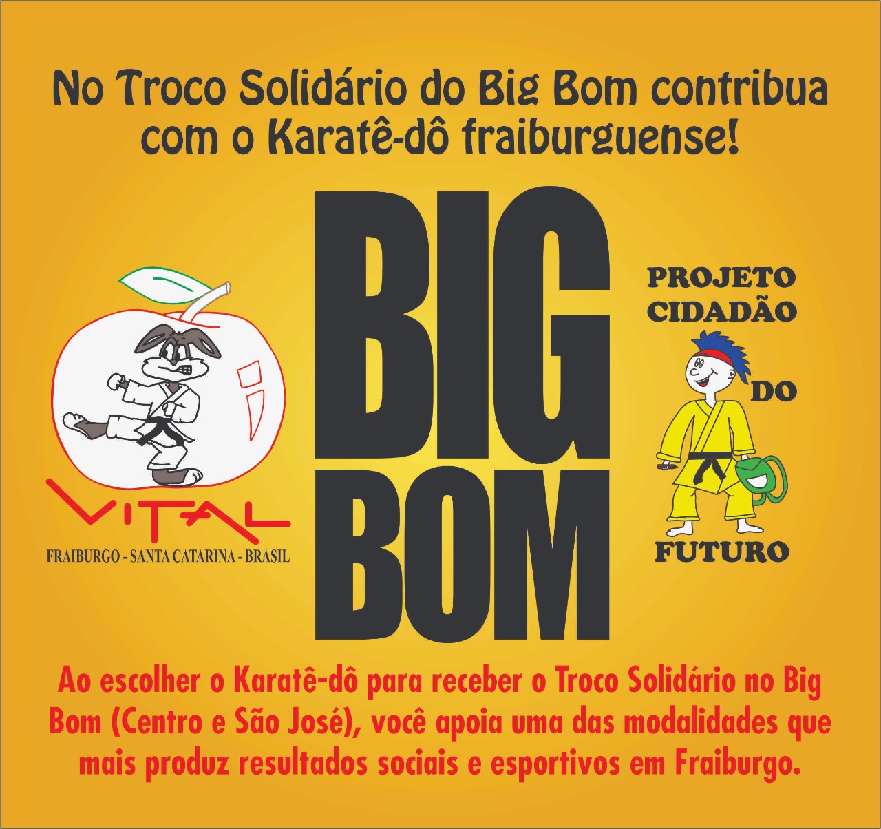 Doe ao Karatê-dô no Troco Solidário!