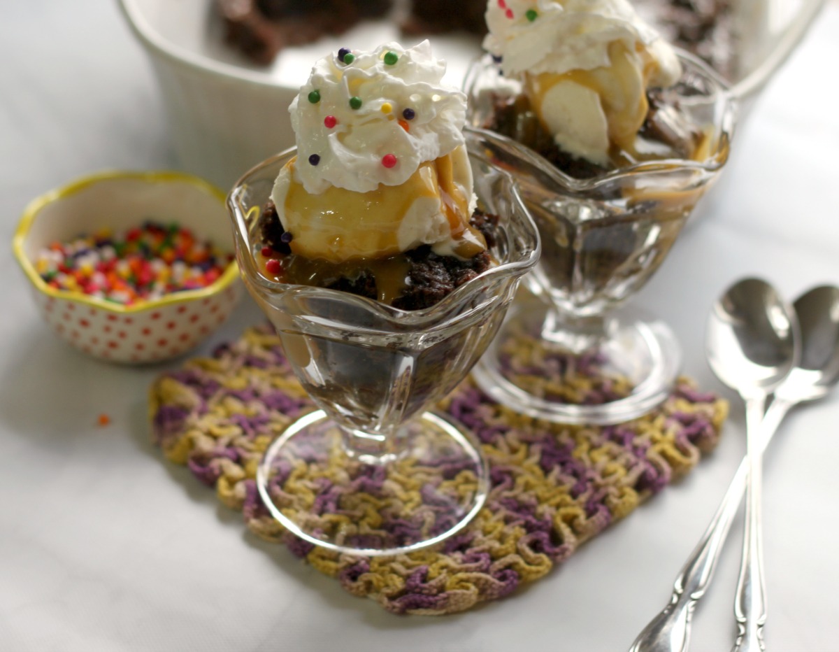Crazy for Cookies and more Bourbon Caramel Brownie Sundae