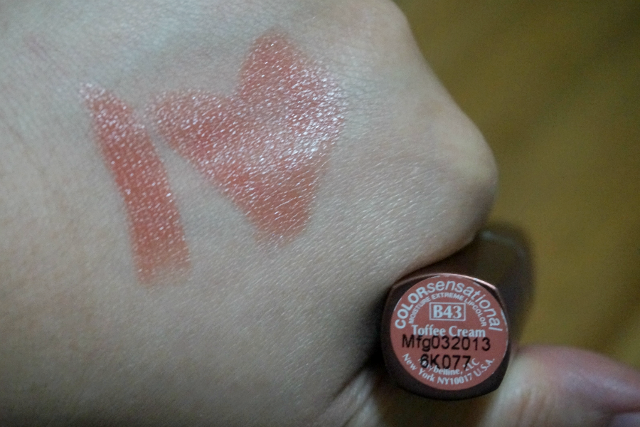 Maybelline Color Sensational Lipstick in Toffee Cream Review & Swatches Jello Beans