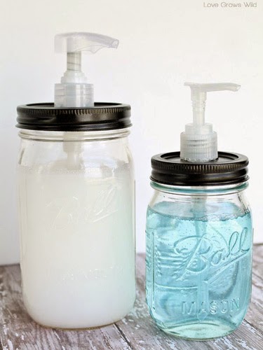 easy to make mason jar soap dispensers