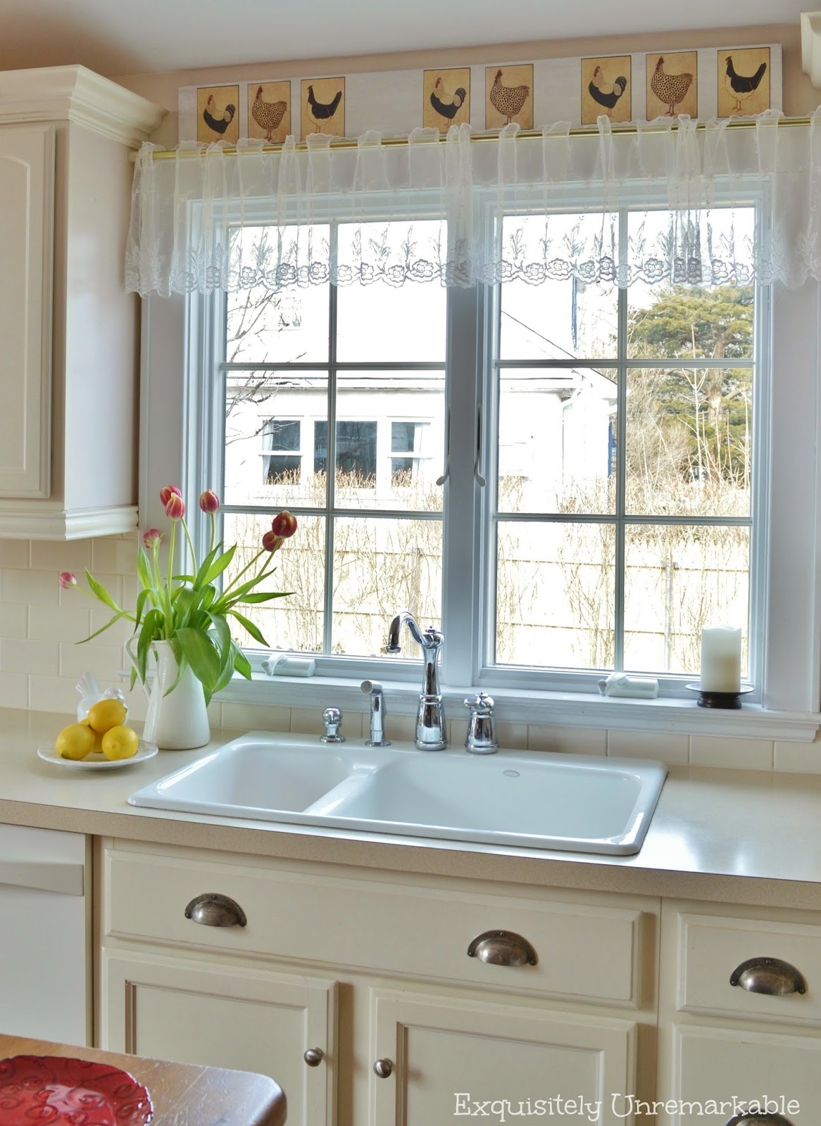 Wooden Rooster Sign Exquisitely Unremarkable White Farmhouse Kitchen Sink